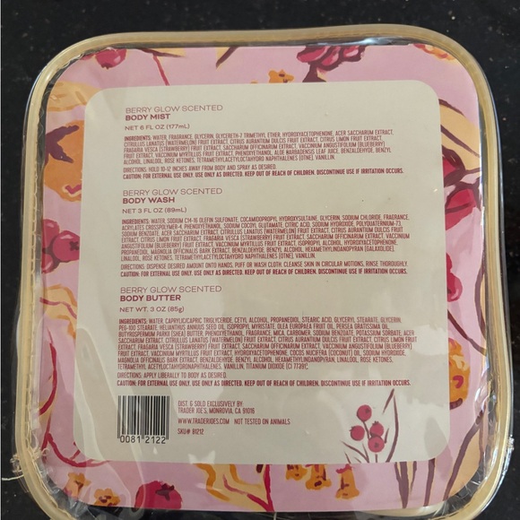 NWT Trader Joe's Berry Glow Body Set - Limited Edition 3-Piece Gift Set - Picture 3 of 3